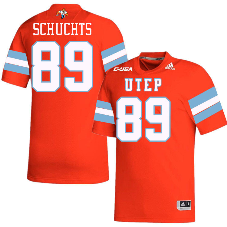 #89 Josh Schuchts UTEP Jersey,UTEP Miners College Football Jersey,Uniforms-Throwback